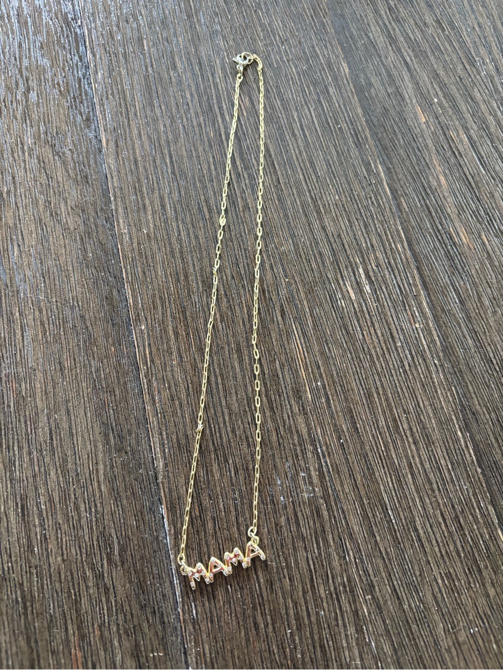 Mama Gold Necklace - Delicate 'MAMA' Pendant